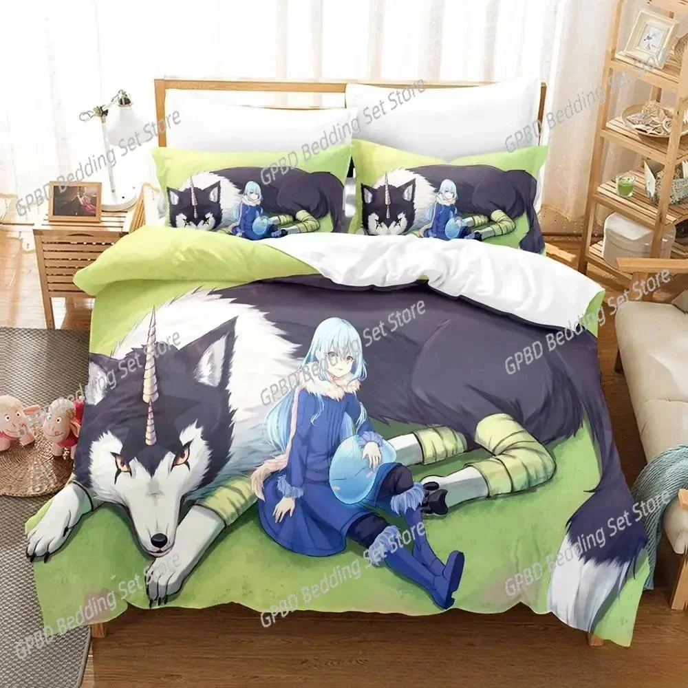 Luxury New 3D Print Kawaii Rimuru Tempest Bedding Set Single Twin Full Queen King Size Bed Set Adult Kid Duvet cover Sets