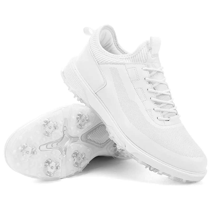 Men's Waterproof Golf Shoes Outdoor Professional Golf Shoes High-Quality Lace-Up Leather Walking Shoes 39-49