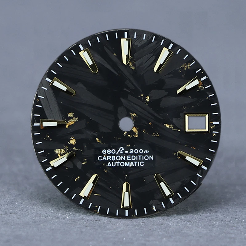 

Carbon fiber dial, 28.5 mm dial BGW9 lume for NH35 Mod watch parts customization