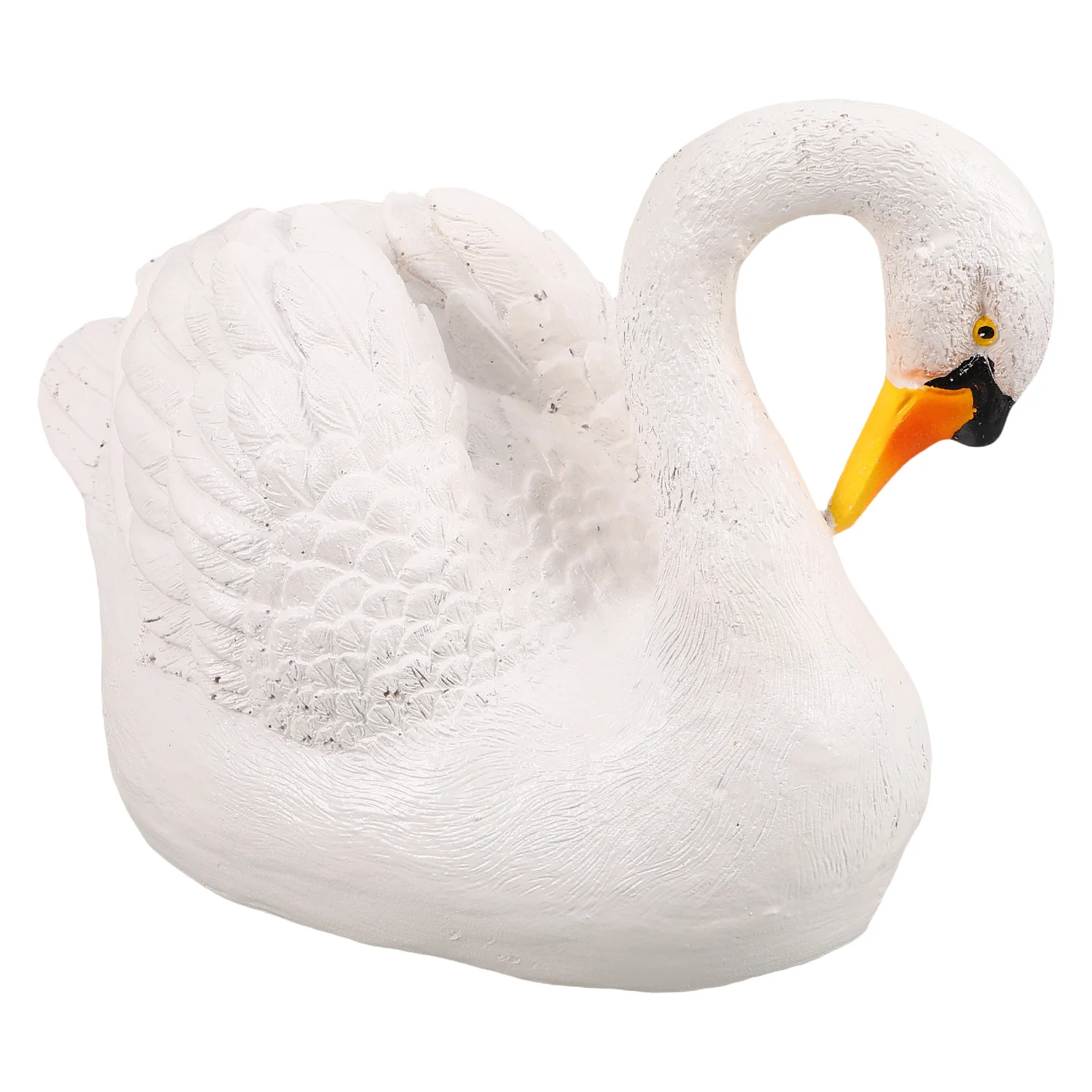 

Swan Sculpture Outdoor Realistic White Resin Swan Ornament Garden Courtyard Pond Decoration Floating Water Bird Decor