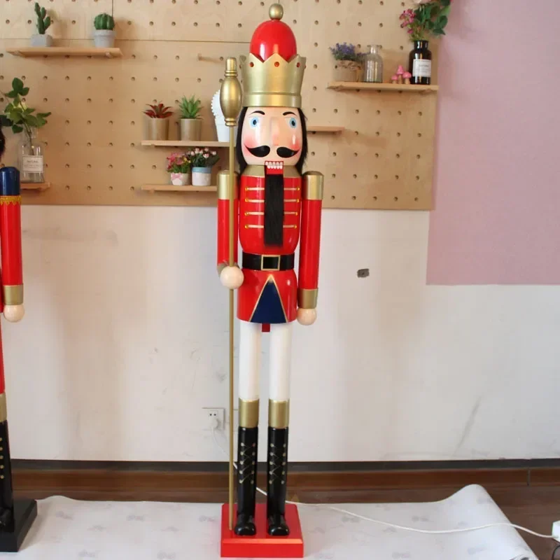 Large giant Christmas ornaments nutcracker decorations giant wooden nutcracker soldier for Christmas decoration