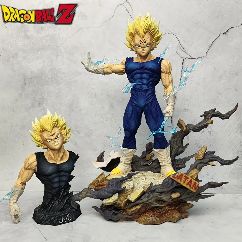 

33cm Anime Saiyan Vegeta Majin Figure Dragon Ball Z Bejita Figure Vegeta Super Hero Figurine 2 Heads Pvc Statue Collection Model