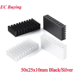 2pcs/1pc 50X25X10mm Heatsink Radiator Cooler Cooling Fin Aluminum Heat Sink for LED IC Transistor Module PCB PBC 50*25*10mm
