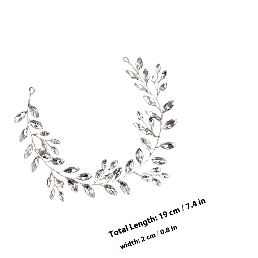 عصابات رأس لحفلات الزفاف من حجر الراين للنساء إكسسوارات شعر الزفاف بسيطة وأنيقة تدوم طويلاً ومريحة وأنيقة