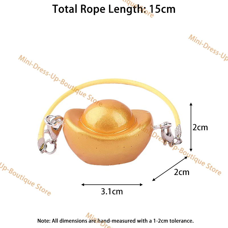 Adapted for 15-17 Cm V1/V2/V3 Versions, Cute Plush Toy Mini Gold Ingot Pendant-adorable Lucky Coin Fashion Accessories Gift