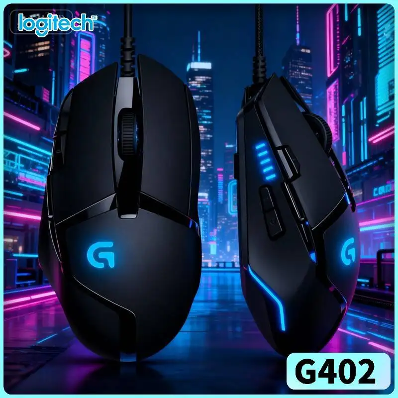 Logitech G402 Wired Mouse 8 Programmable Buttons 4000 DPI Anti-Slip for Office Work and Gaming Breaks