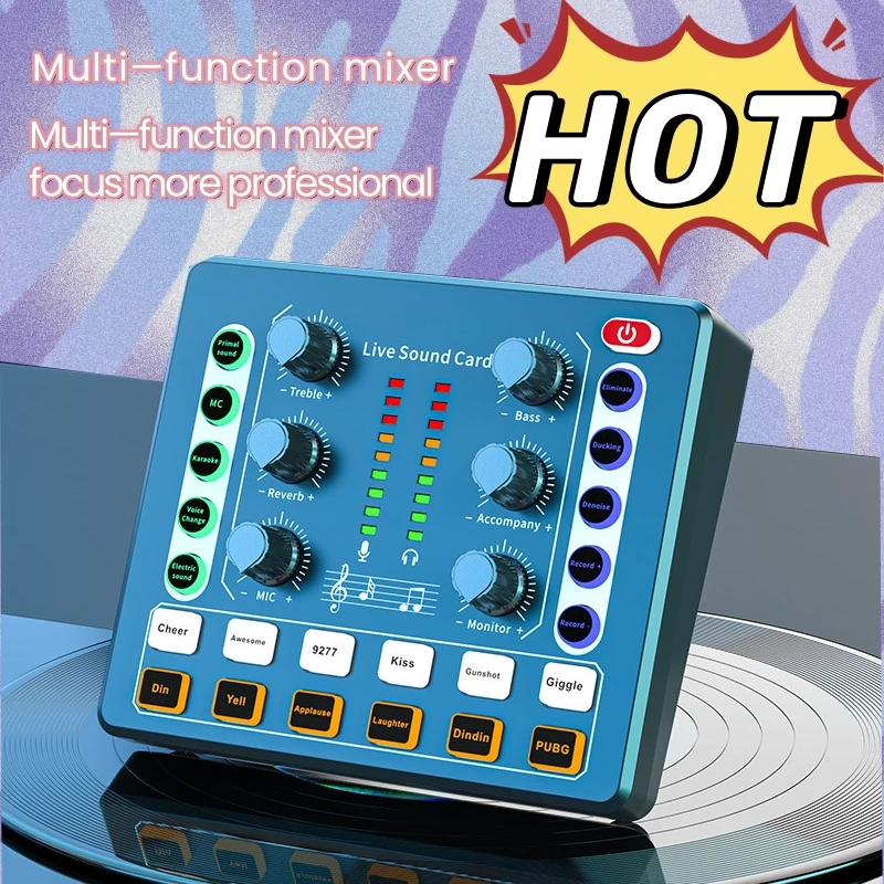 

M8 Audio Interface Podcast Equipment Caster-All In One - Portable Podcast Production Studio With Premium Mic Preamp Sound Card