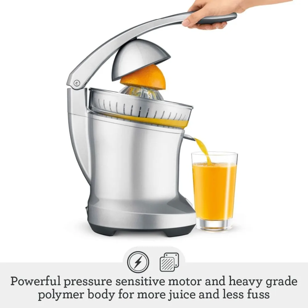 Breville BCP600SIL、シトラスプレス電動ジューサーマシン、シルバー