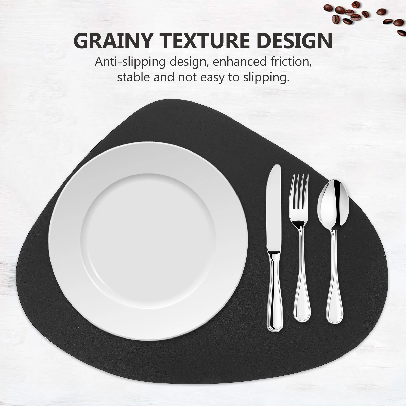 

4 Pcs Drop-shaped Placemat Heatproof Mats Table Insulation Protector Dining Resistant for Countertop Pu Tablemats Placemats