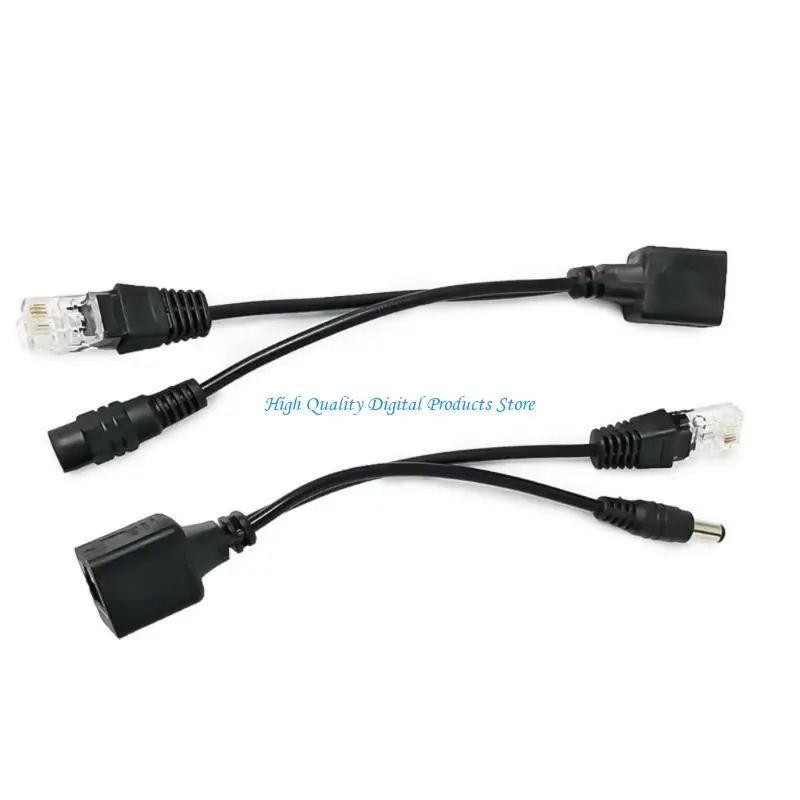 u2je poe justing jit مع مقابس DC5.5x2.1mm لإرسال طاقة موثوق للأجهزة ملحق مكتب استخدام المكتب المنزلي