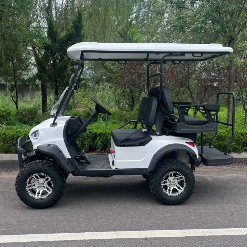 Hot Selling Low Price 4+2 Luxury Seat 72V Lithium Battery 4KW/5KW/7KW AC Motor Electric Golf Cart Farm Estate Transportation