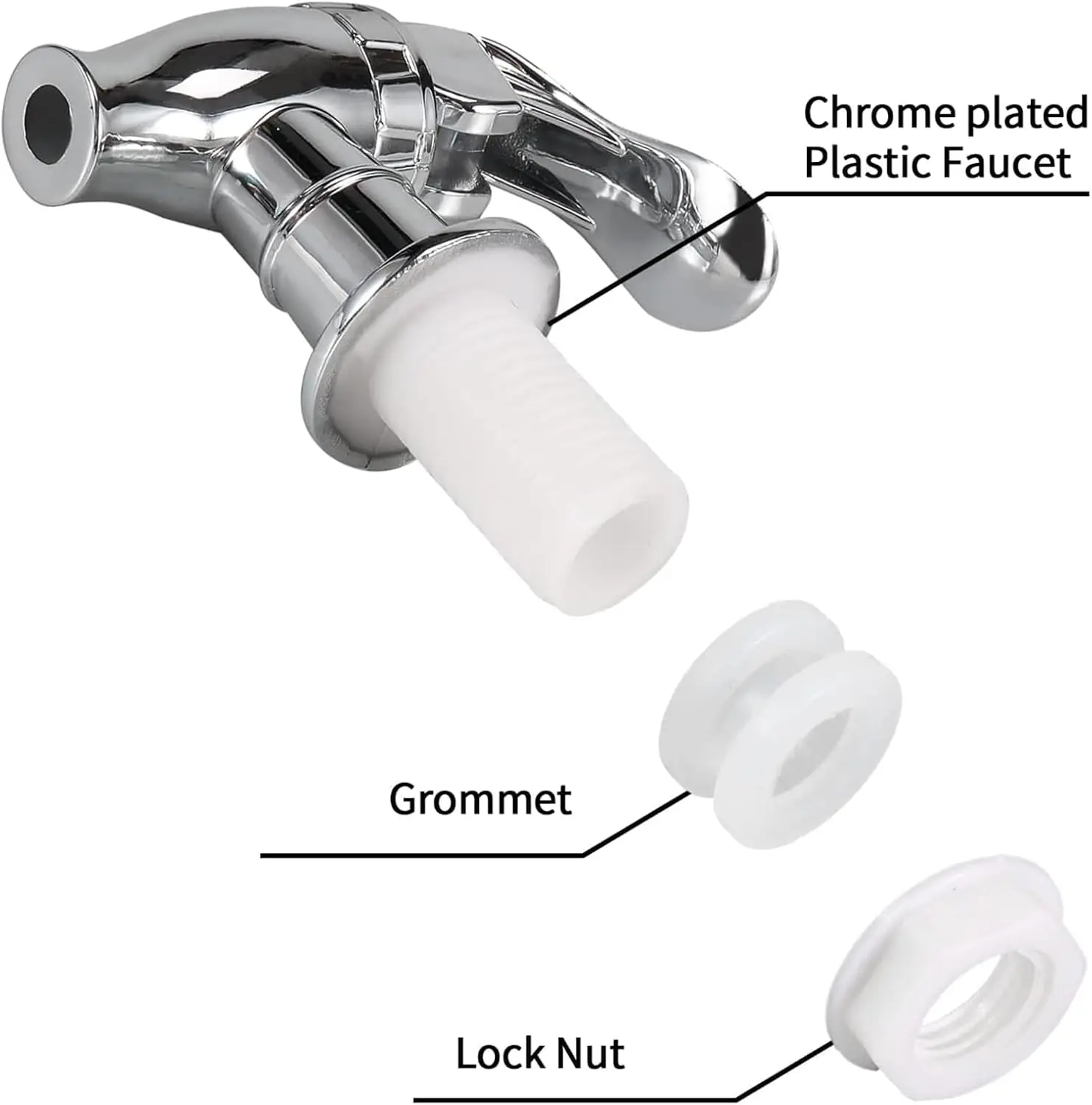 Food Grade Electroplated Plastic Beverage Faucet Cans Juice Dispenser Containers Bucket Tap Switch Valve for Home Bar Use