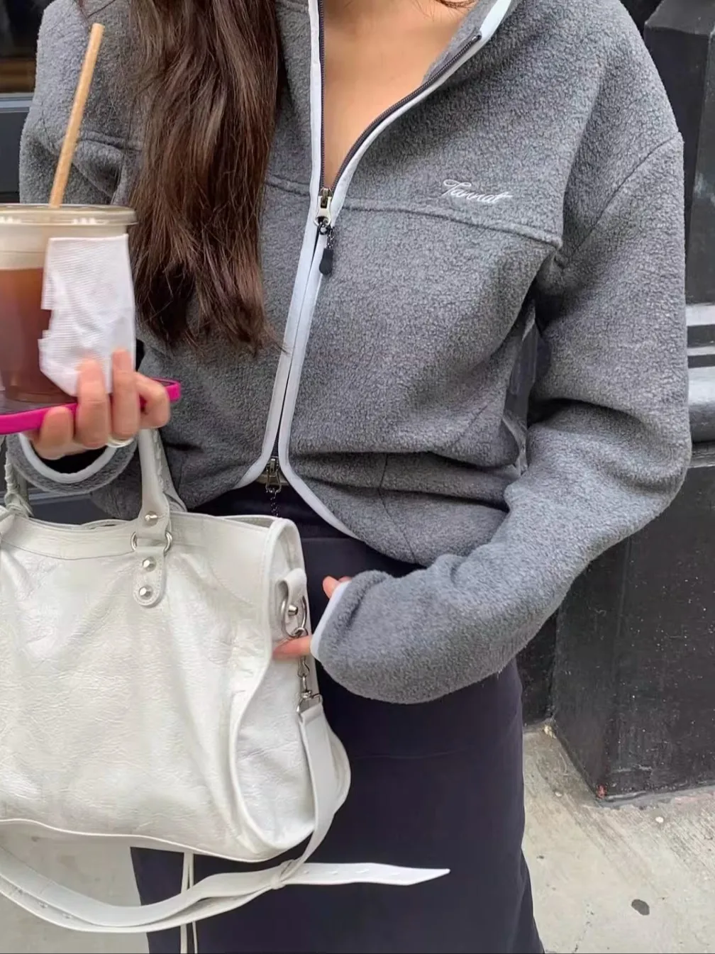 

Smoid Tanna Fleece Lined Zipper Jacket Sporty Outdoor Inner Wear Polyester Fabric Standard Fit Long Sleeve Warmth Guaranteed