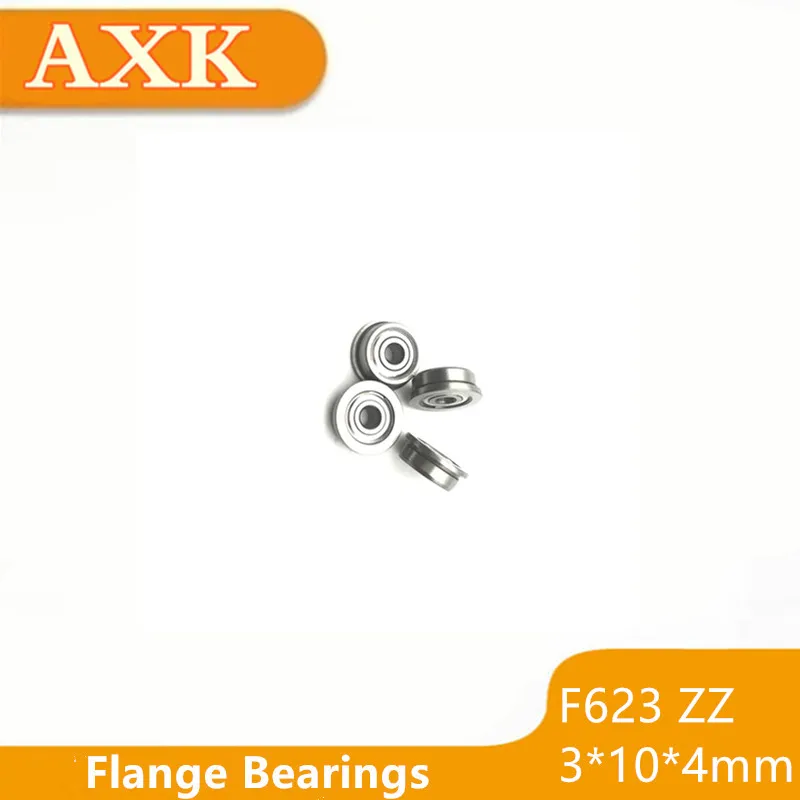 

10 шт. Abec-3 F623zz 3*10*4 мм фланец мини-металлические двойные экранированные втулки подшипники для 3d-принтера Roulement A Bille