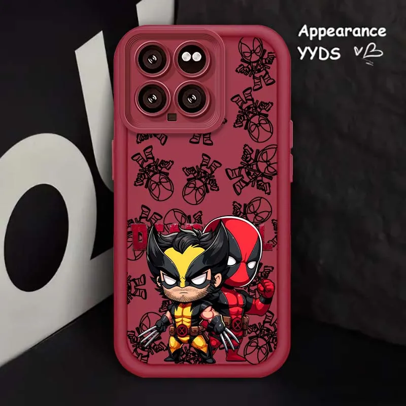 マーベル ウルヴァリン デッドプール クール Xiaomi Mi 15 14 14T Redmi 13 13T 13C 12C 14C 12 12T 11 11i Lite Pro 5G アイ ラダー スマホケース