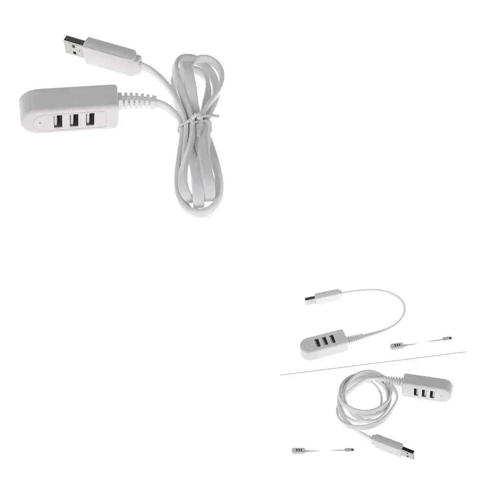  3 Port Hub USB 2.0 High Speed Multiple Splitter Adapter Extension Cable