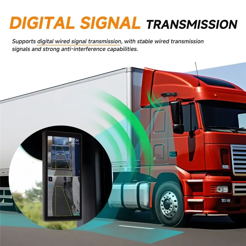 A76T-10.36Inch Car Side View Vertical Monitor For Truck Bus Rearview Mirror Touch Screen 2 Channel DVR IP68 Recorder - view 4