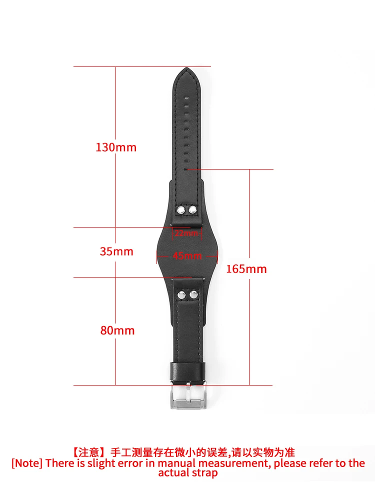 For Fossil 22mm Watchband Anti-Allergy Ch2564ch2565ch2891ch3051 Litchi Pattern Wear-Resistant Needle Buckle Watch Strap