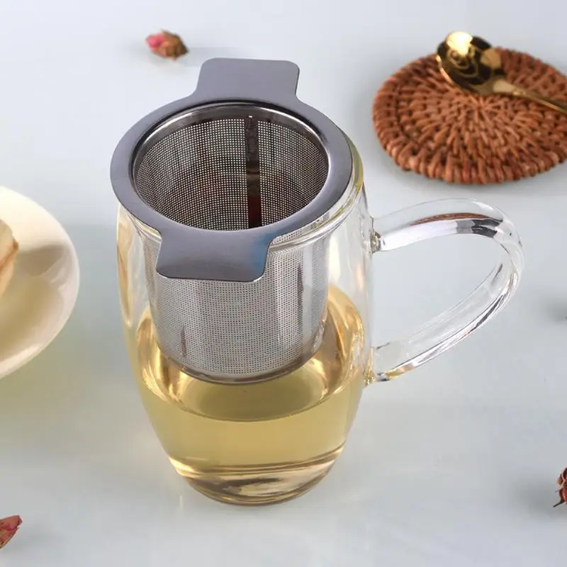 1 Pcs Stainless Steel Reusable Mesh Tea Infuser Strainer Leaf Filter Sieve Cup Parts tool for Separate Tea Soup  ﻿