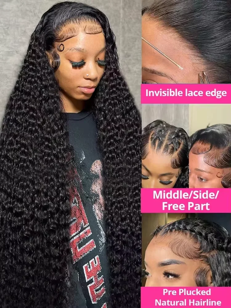 13x6 Hd الدانتيل الباروكة الأمامية موجة عميقة 250 الكثافة مجعد 100% شعر الإنسان قبل قطعها موجة المياه الجبهة الباروكات للنساء السود البرازيلي