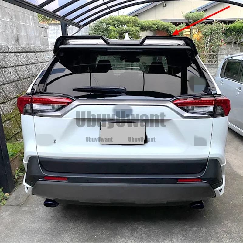 For New RAV4 RAV 4 2019 2020+ ABS Plastic Unpaint Exterior Rear Spoiler Tail Trunk Boot Wing Decoration Car Styling