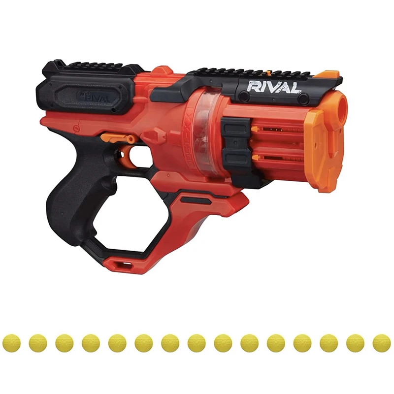 

Hasbro Heat Nerf Rival XX-1500 Kronos Revolver Ball Launcher Soft Bullet Gun Can Be Used To Create A Model Gift Action Figures