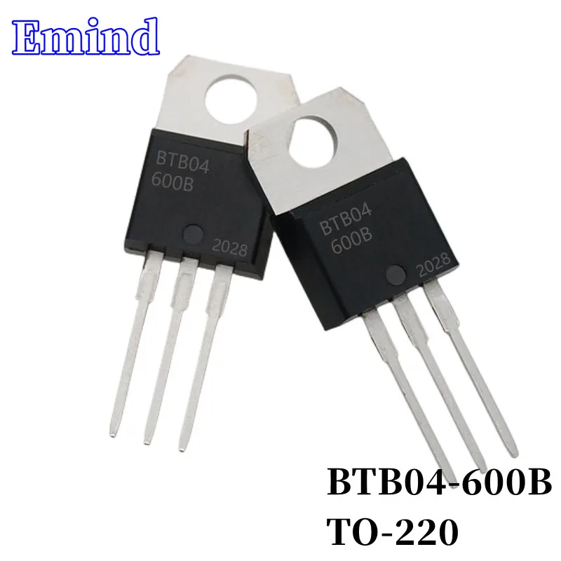 20/50/100/200/500Pcs BTB04-600B BTB04 Triac 4A/600V TO-220 DIP 사이리스터 대형 칩