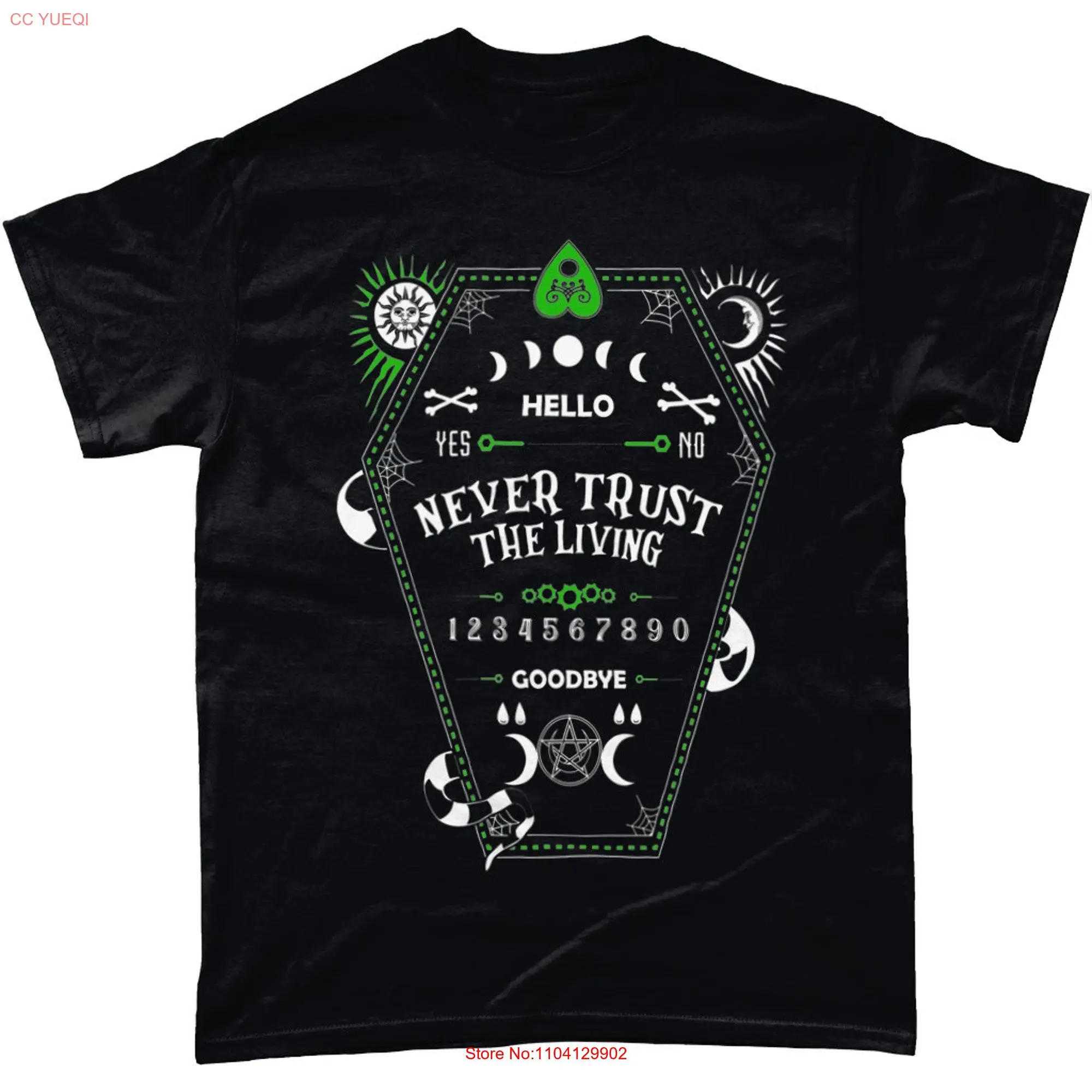 Never trust the living Heavy Cotton T Shirt long or short sleeves