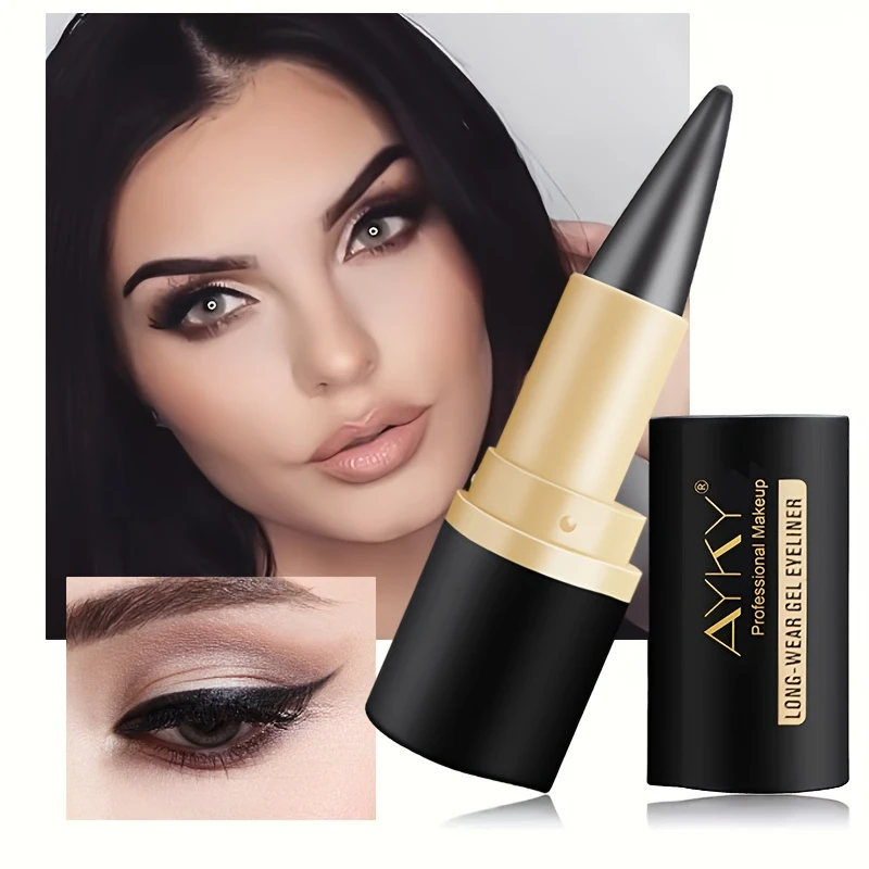 4-Farben Solid Matte Eyeliner-Creme – Matt, wasserdicht und wischfest, Eyeliner-Gel-Stick, Eyeliner-Balsam, Augen-Make-up für Anfänger