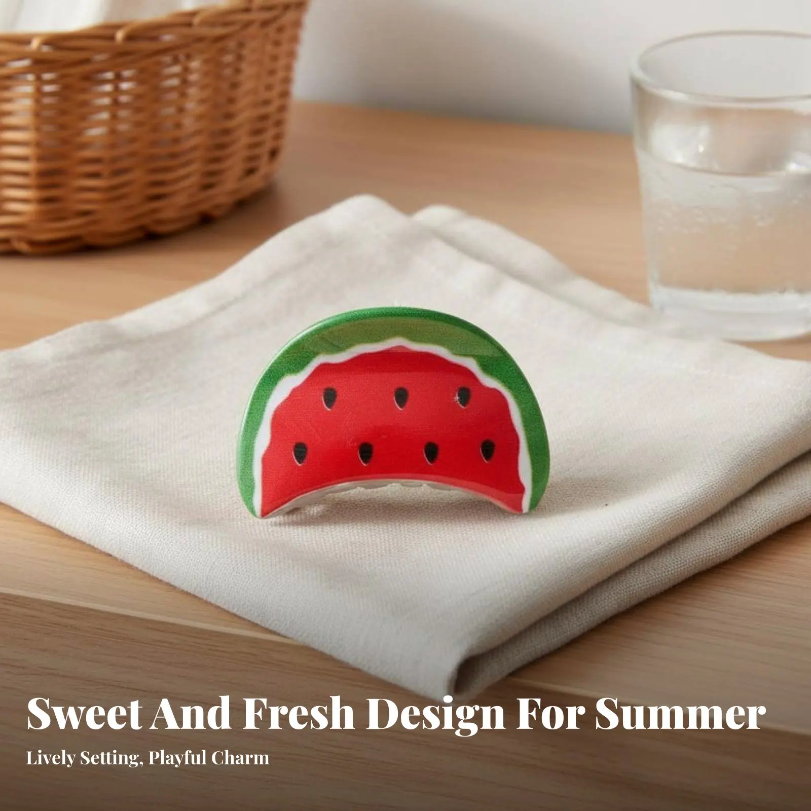 Fruit Hair Grip Clamp Sweet Design Cute Fruit Jaw Clamp Lemon Pattern Jaw Clamp Colorful for Teenagers, Parties