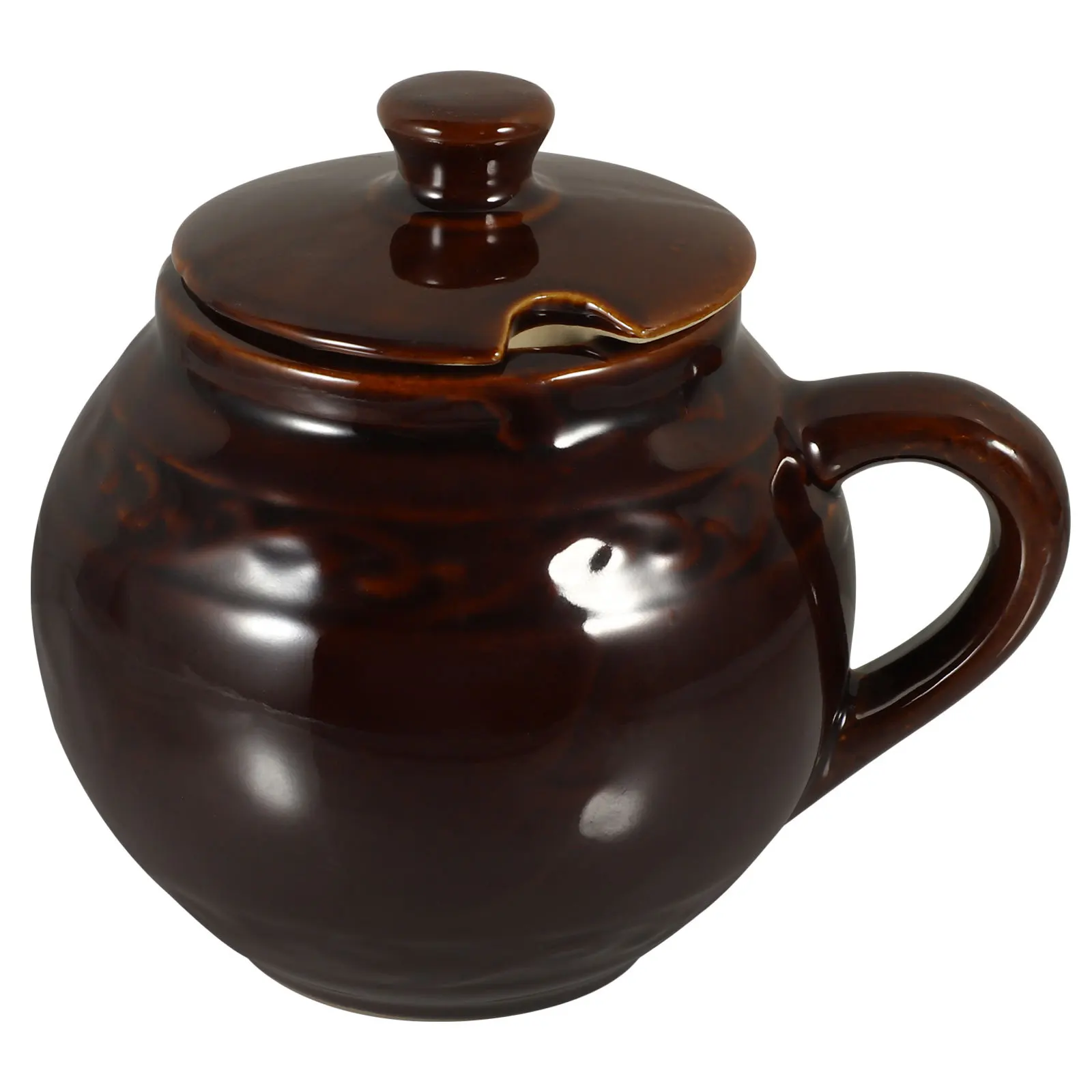 

Storage Container Salt Holder with Lid Ceramic Canister Kitchen Jar Food Pickles Containers