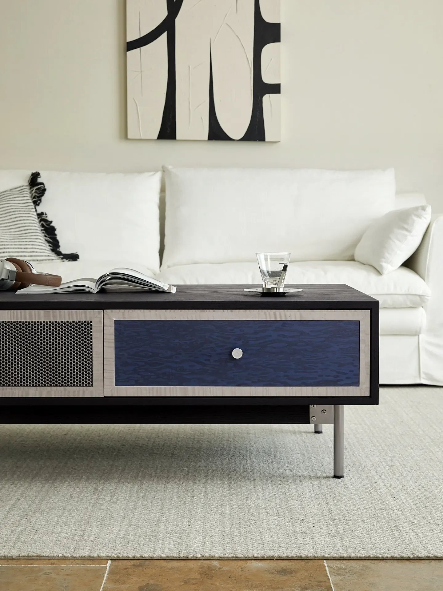 DSA solid wood rectangular coffee table living room household small apartment high-end tea table simple