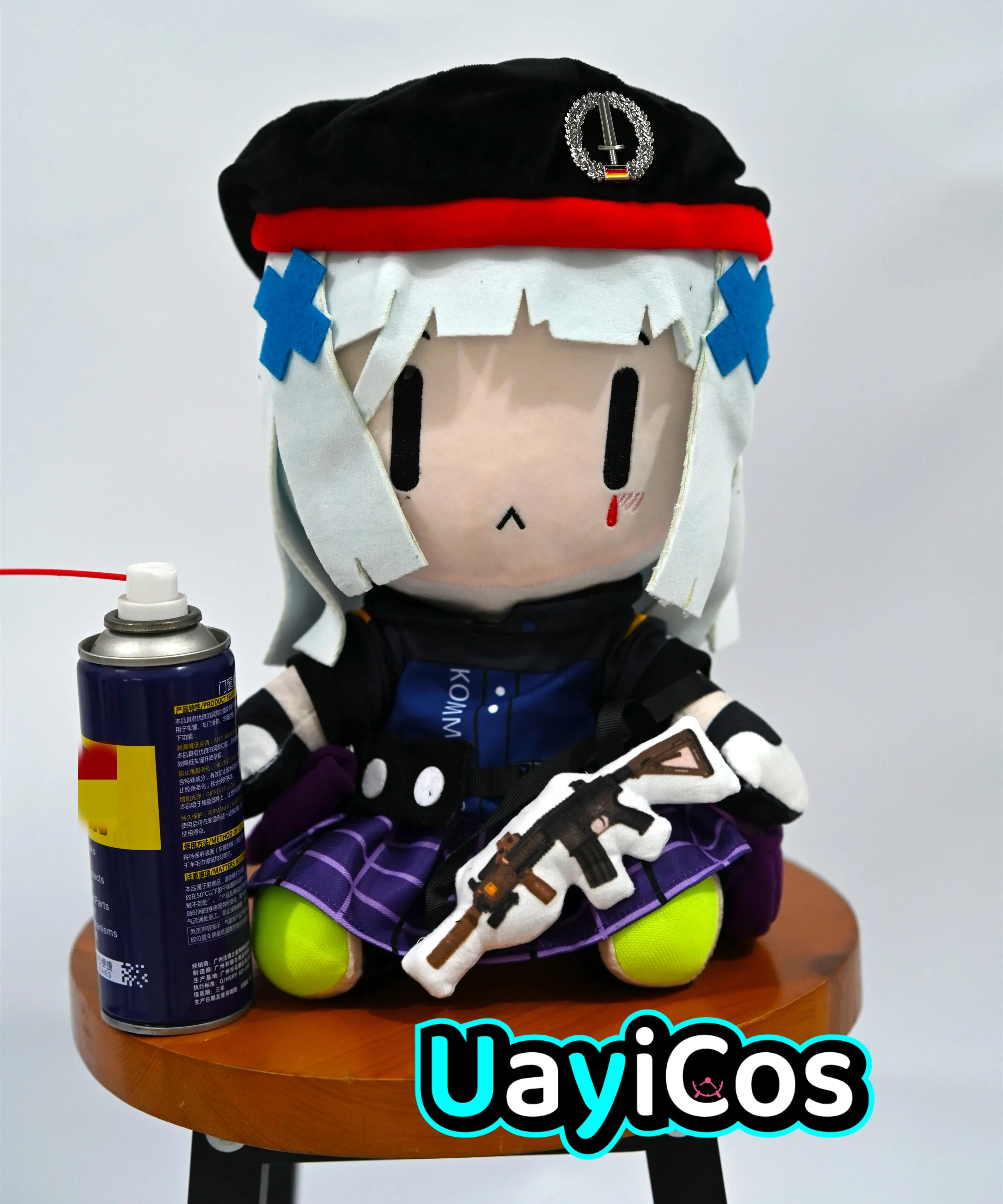 In stock 32cm Girls Frontline HK416fufu Klukai Stuffed Plushie Doll Clothes Costume Anime Game Ornament Toy Gifts Cosplay