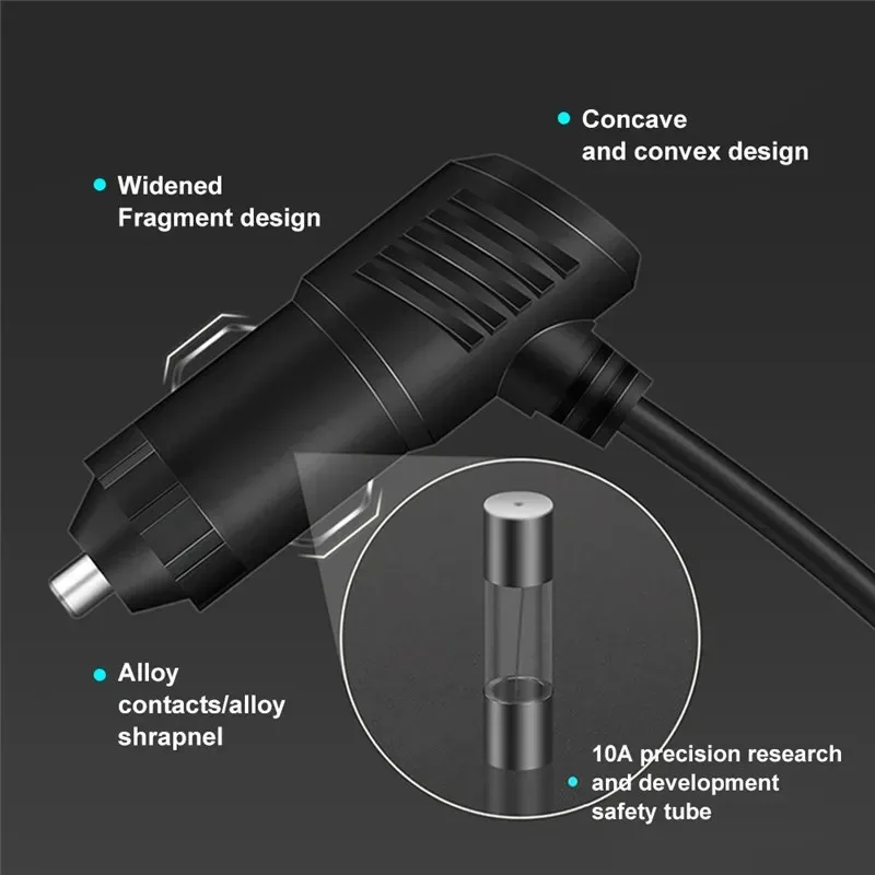 120W 3 in 1 USB PD Socket Car Cigarette Lighter Splitter 12V 24V Fast Charger Plug Phone Power Adapter For Car DVR GPS Dashcam