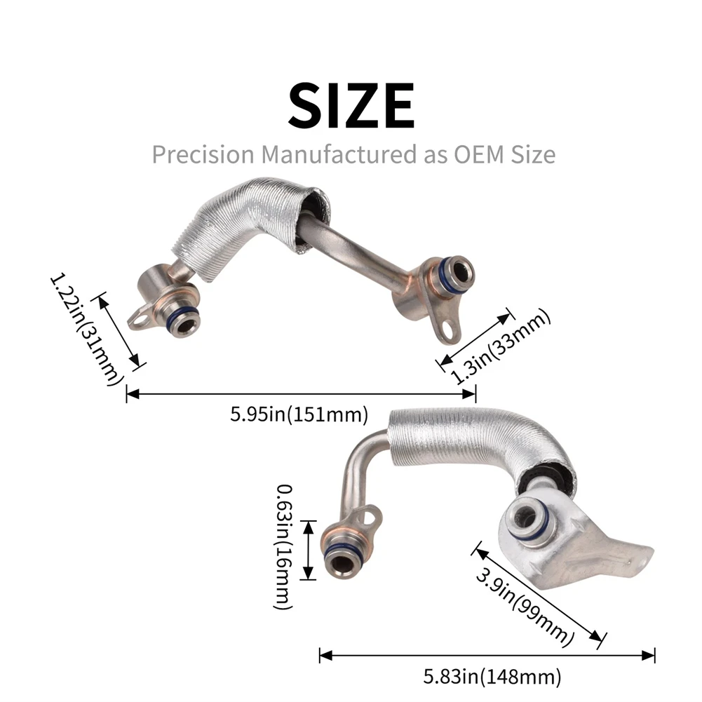 استبدال أنابيب خرطوم المبرد التوربيني 2 قطعة لسيارات BMW 3 Series F30 320i 328i 528i xDrive 2 0L 2011 2018 OEM 11538663516 11538663517 #2