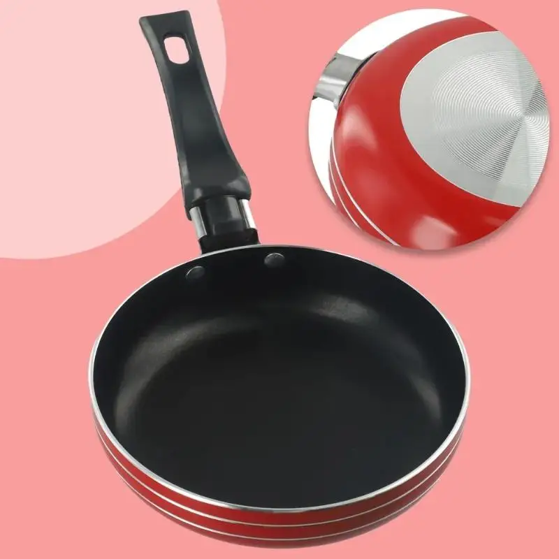 1PC 12cm/14cm/16CM Mini Frying Pan Non-Stick Steel Frypan Pot Saucepan Home Use Egg Frying Pan Random Color For Kitchen Cookware