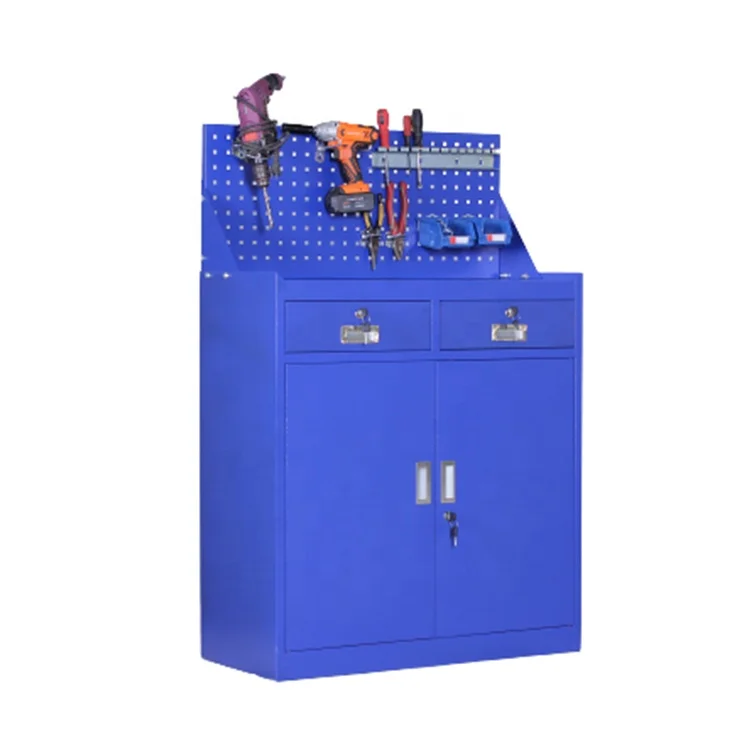 Customized Metal Industrial 2 Drawers 2 Doors Storage Professional Heavy Duty Tool Trolley Tool Chest Tool Cabinet