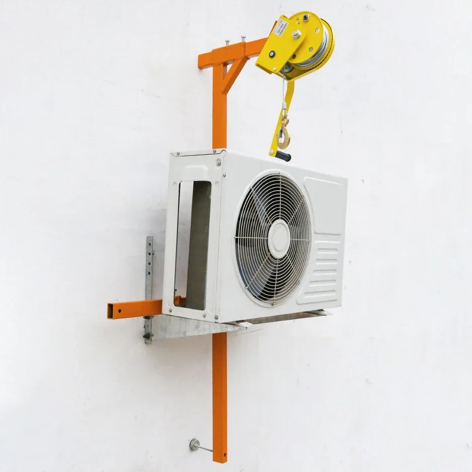 Air Conditioning Crane 150kg 300kg Manual Winch Outdoor Mini Crane