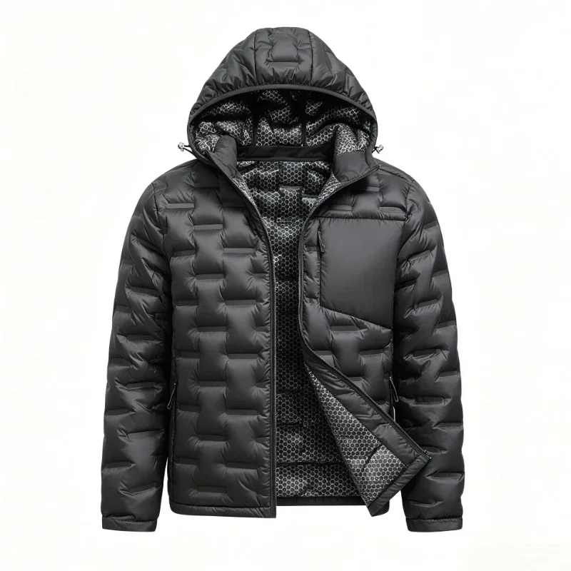 Men Windproof Pleated Padded Jackets Brand Classical Warm Autumn Winter Down Coat Male Parka Graphene Self-heating Puffer Jacket