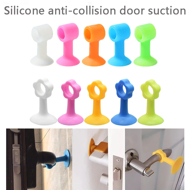 

5/10 шт. силиконовые противоударные накладки на дверные ручки, присоски для защиты стен от ударов, амортизирующие защитные подушечки