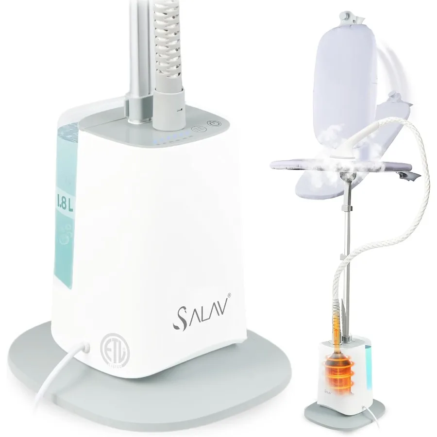 مكواة بخار كاملة للملابس مع لوحة دوارة كبيرة ذات إيقاف تلقائيًا ذكية لشاشة LED المريحة و6 إعدادات للبخار ممتازة