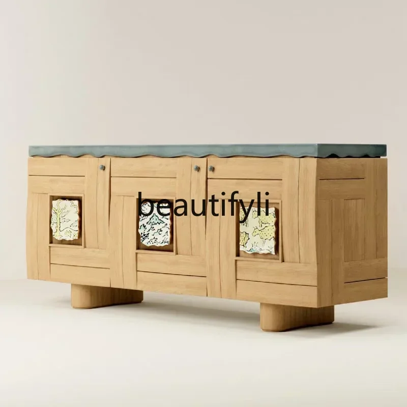 

cn8617 LHY S26 Средневековый модуль Вход из массива дерева Обеденный шкаф Прикроватный шкаф Прикроватный шкаф для телевизора в гостиной