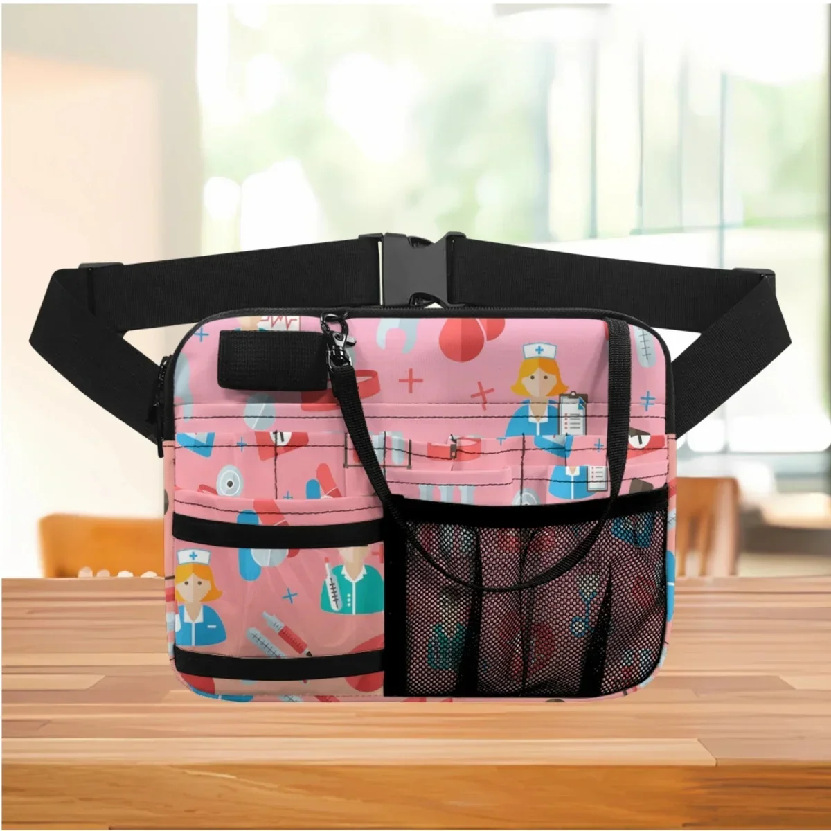 

Nurse Fanny Pack Female Hospital Work Adjustable Waist Strap Medical Pouch for Stethoscopes Bandage Scissor Belt Bag Practical