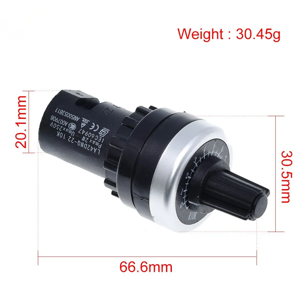 ​LA42DWQ-22 Rotary Potentiometer Resistance Switch Converter,  500K, 200K, 100K, 50K, 20K,10K, 5K, 2K, 1K