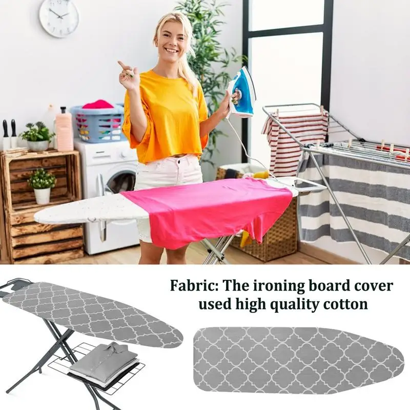 Standard Ironing Board Cover Thick Scorch Resistant Iron Board Pad Durable Iron Pad With Elastic Edge Heat-Reflective Iron Pad