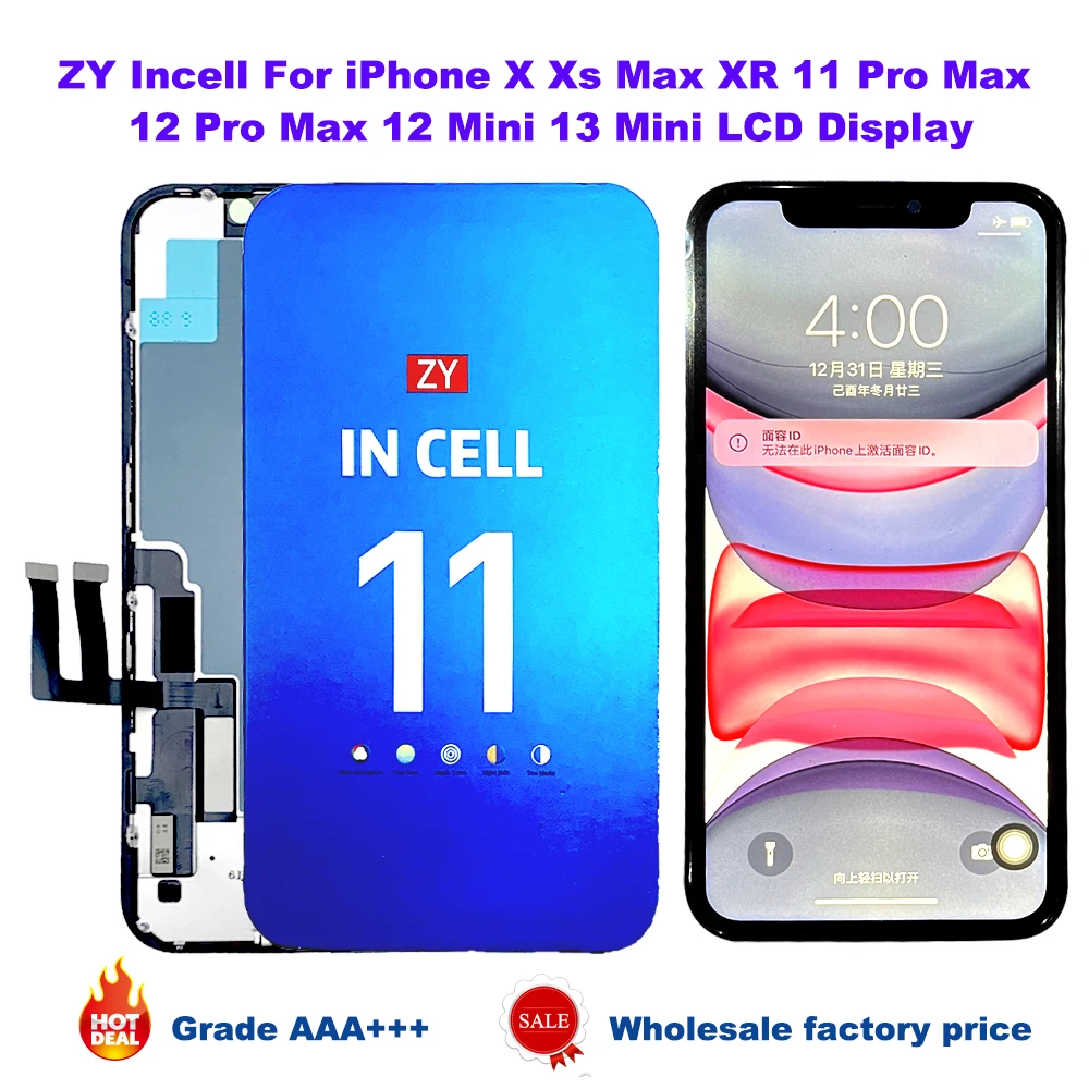 Incell LCD For iPhone 12 13 Mini 14 Pro Max 15 Plus 11 13 Pro X XS Max XR LCD  Display Touch Screen Digitizer Replacement Parts