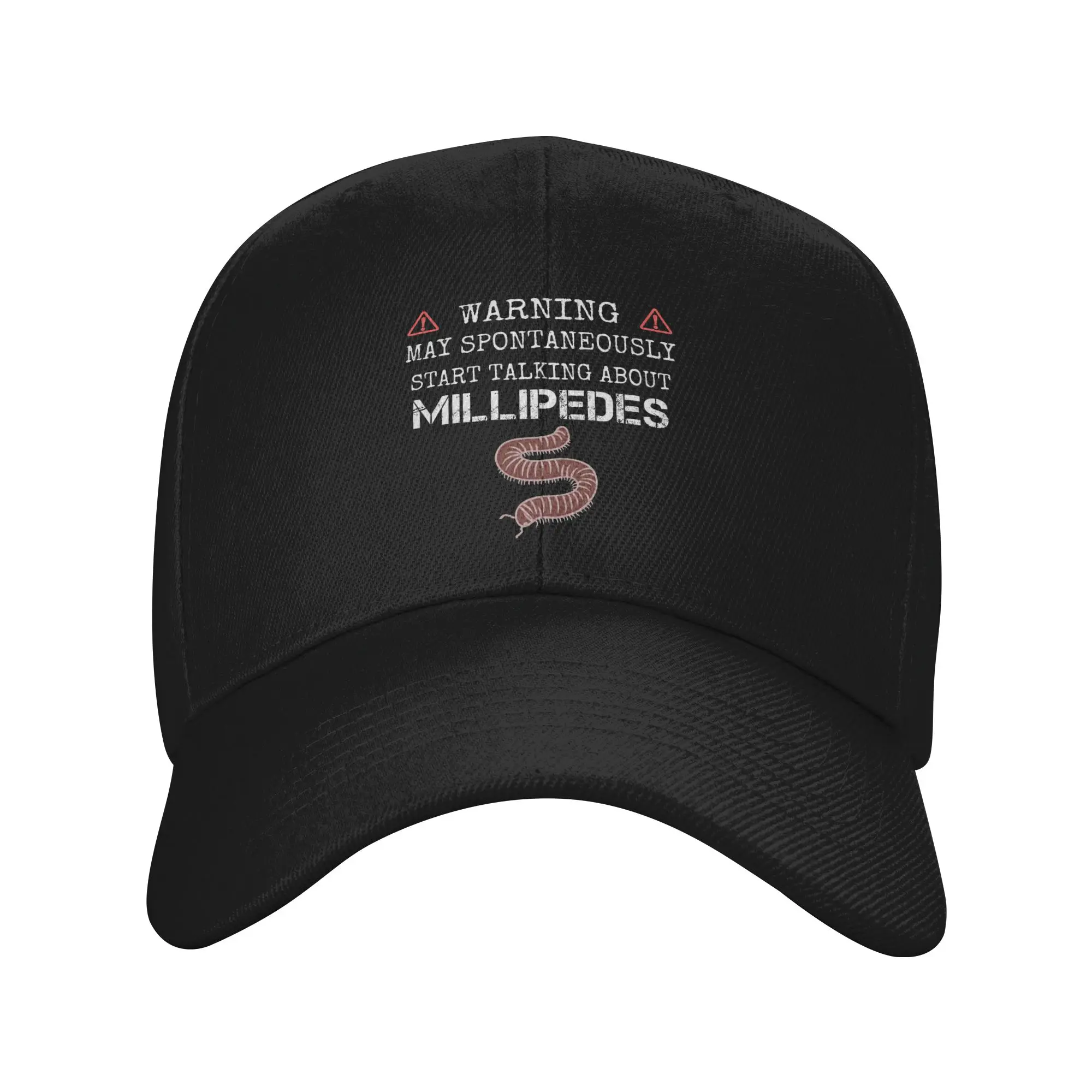 Fashion Millipede Obsessed Curved Brim Baseball Cap Denim Curved-Brim Hat Sun Visor Hat