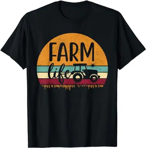 Retro Vintage Farm Life Farming Tractor Family Farmer T Shirt Sweat 48671