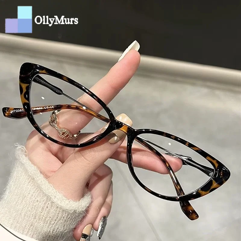 

Модные женские очки OLLYMURS «кошачий глаз», оптические линзы для чтения по рецепту, очки для чтения, очки для коррекции близорукости, фотохромные