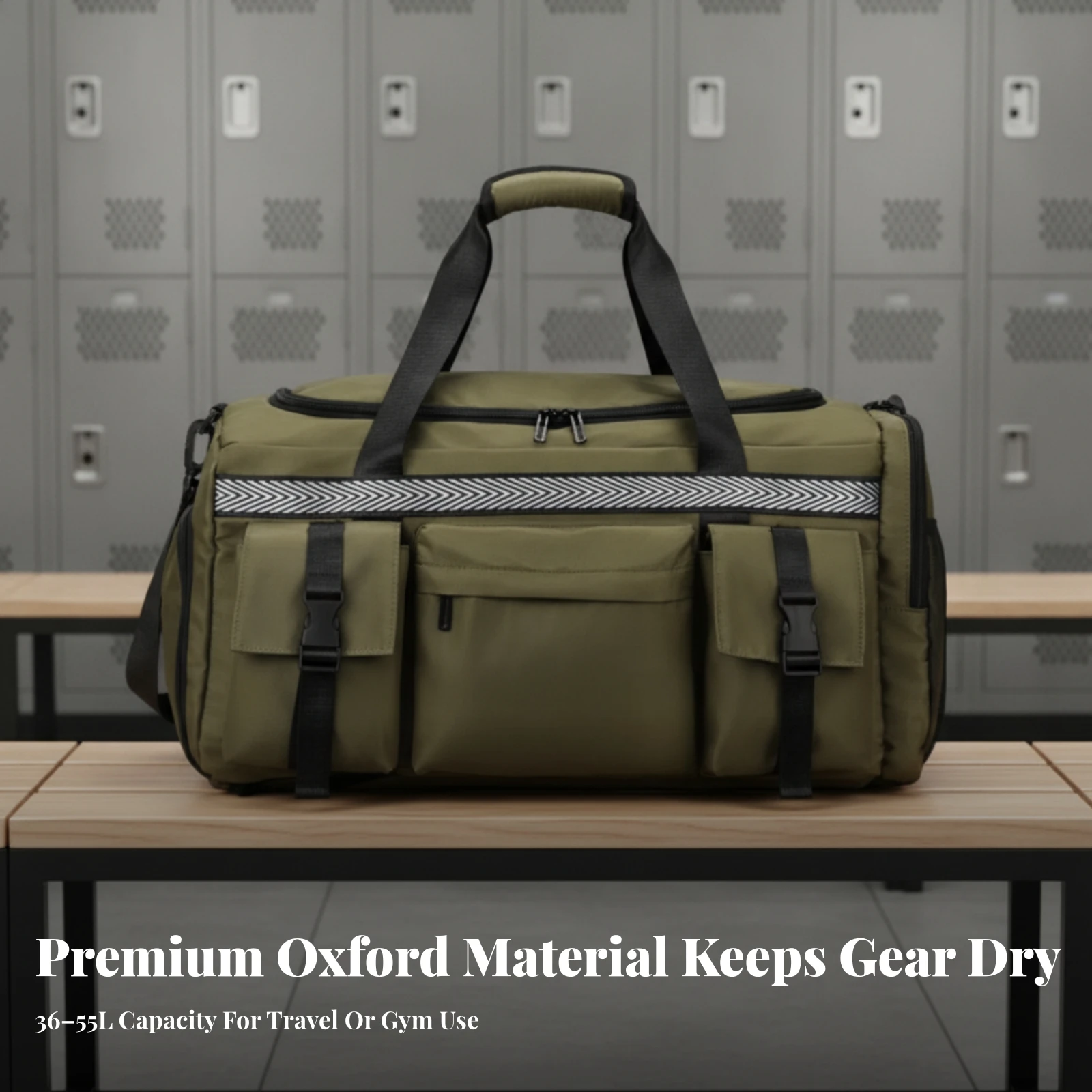Travel Duffel Bag Water-Resistant Duffel Bag with Shoulder Straps Robust Comfortable for Travelers, Weekend Trips